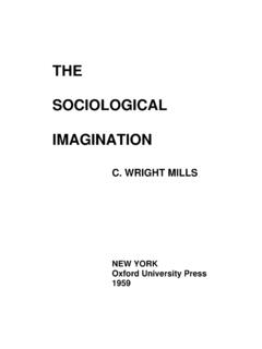 THE SOCIOLOGICAL IMAGINATION - Max Planck Society
