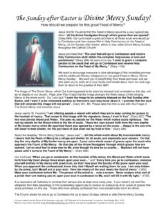 The Sunday after Easter is Divine Mercy Sunday!