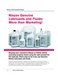 Nissan Genuine Lubricants and Fluids: More than …