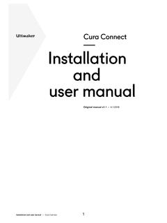 Cura Connect Installation and user manual