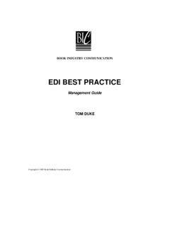 EDI BEST PRACTICE - BIC - Home