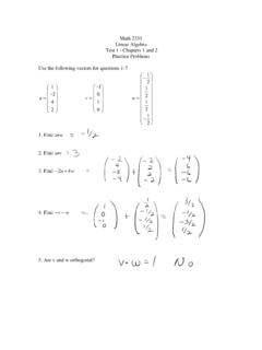 Linear Algebra Test 1 - Chapters 1 and 2 Practice Problems