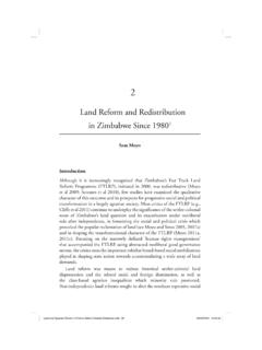 Land Reform and Redistribution in Zimbabwe …