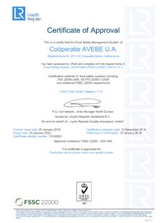 Certificate of Approval - AVEBE