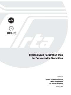 Regional ADA Paratransit Plan for Persons with Disabilities