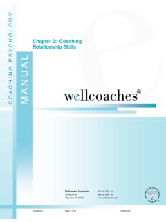 Chapter 2: Coaching Relationship Skills