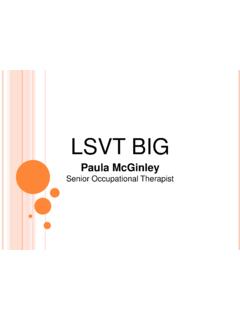 LSVT BIG - Subacute Care