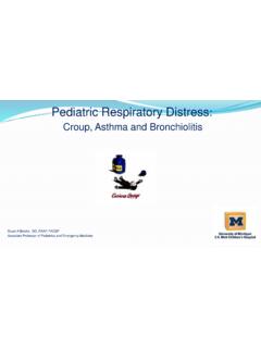 Pediatric Respiratory Distress - University of Michigan