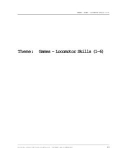 Theme: Games - Locomotor Skills (1-6)