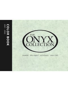 The Onyx Collection manufactures showers and vanity tops ...