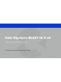 GigaSpire BLAST u6 &amp; u4 system setup guide - Calix Inc.