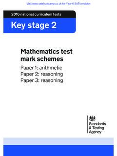 Mathematics test mark schemes - SATs UK