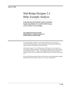 Slab Bridge Designer 2.1 Help: Example Analysis