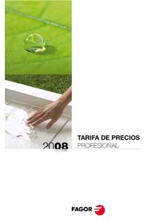 TARIFA DE PRECIOS PROFESIONAL - sfcalefaccion.com