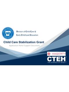Child Care Stabilization Grant