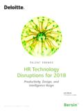 TALENT TRENDS HR Technology Disruptions for 2018