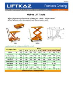 Mobile Lift Table - รถลากพาเลท รถ ...