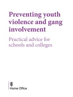 Preventing youth violence and gang involvement - GOV.UK