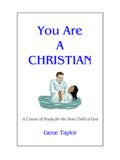You Are A Christian - The Church Of Christ in Zion, Illinois