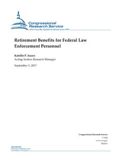 Retirement Benefits for Federal Law Enforcement Personnel