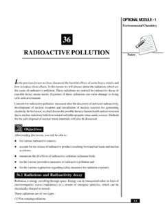 RADIOACTIVE POLLUTION Notes - National Institute of Open ...