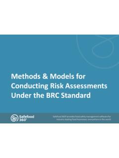 Methods &amp; Models for Conducting Risk Assessments Under …