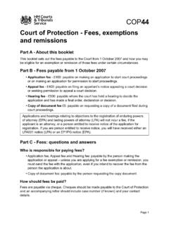Part A - About this booklet Part B - Fees payable …