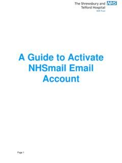 A Guide to Activate NHSmail Email Account - SaTH