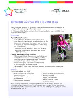 Physical activity for 4-6 year olds - Have a Ball Together