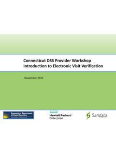 Connecticut DSS Provider Workshop Introduction …