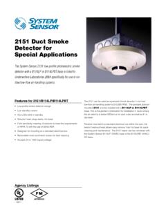 2151 Duct Smoke Detector for Special Applications