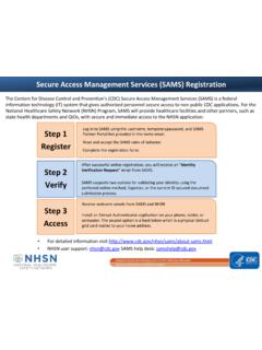 Secure Access Management Services (SAMS) Registration