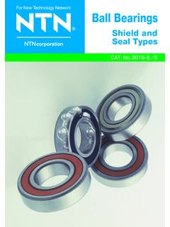 R Shield and corporation Seal Types - NTN SNR