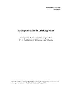 Hydrogen Sulfide in Drinking-water - who.int