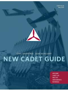 NEW CADET GUIDE - Civil Air Patrol