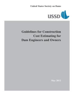 Guidelines for Construction Cost Estimating for Dam ...