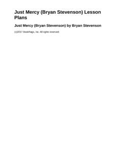 Just Mercy (Bryan Stevenson) Lesson Plans - Gavilan College
