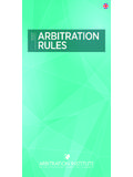 2017 ARBITRATION RULES - Arbitration Institute of …