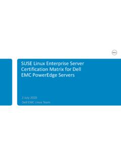 SUSE Linux Enterprise Server Certification Matrix for Dell ...