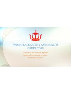 WORKPLACE SAFETY AND HEALTH ORDER 2009 - …