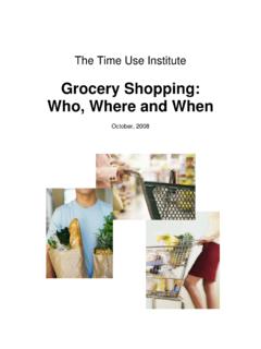 Grocery Shopping: Who, Where and When - Time …