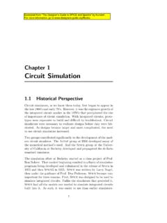 Chapter 1 Circuit Simulation - Iowa State University
