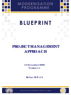 PROJECT MANAGEMENT APPROACH - Western Cape