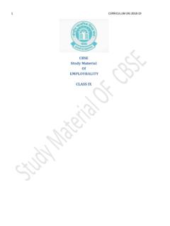 CBSE Study Material Of EMPLOYBALITY CLASS IX