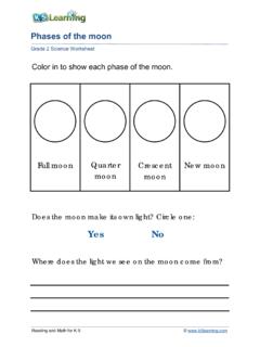 Phases of the moon worksheet - K5 Learning