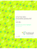 who has new innovative products? we do. - ashland.com