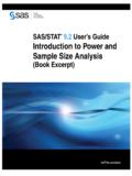SAS/STAT 9.2 User's Guide: Introduction to Power …