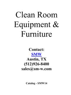 Clean Room Equipment &amp; Furniture - SMW