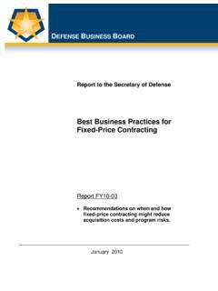 Best Business Practices for Fixed-Price Contracting