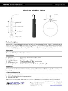 RSU800 Reservoir Sensor Specifications - …